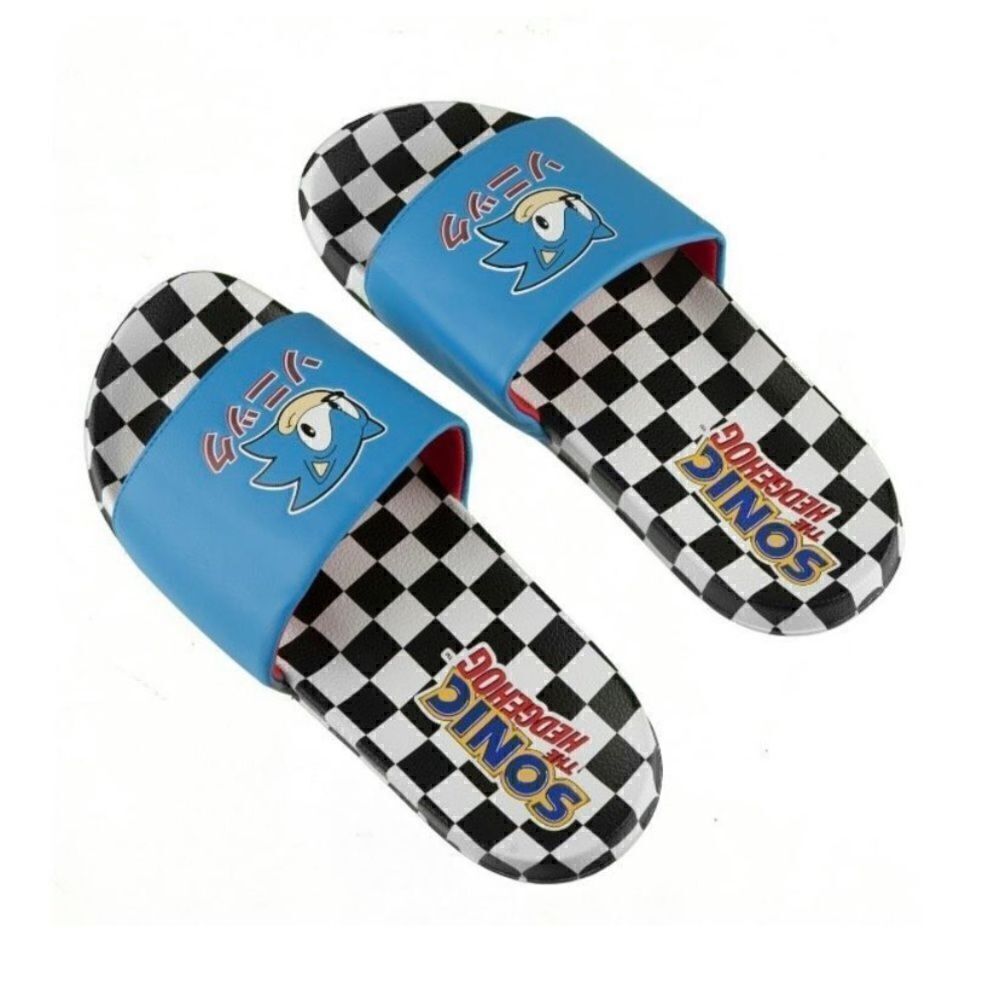 New Mens size 10 Sonic The Hedgehog slides - Picture 2 of 7